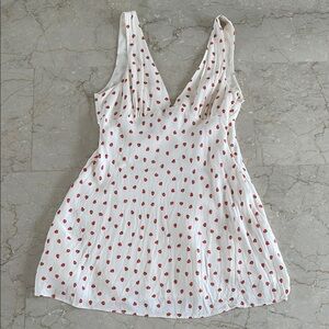 Zara Ivory Dress with Strawberries Print